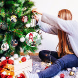 40pcs Metal Sublimation Ornament Blanks for Christmas Tree Decor, Heat Press Printing, DIY Handmade Crafts - Double Sided Round Blanks Bulk (40)