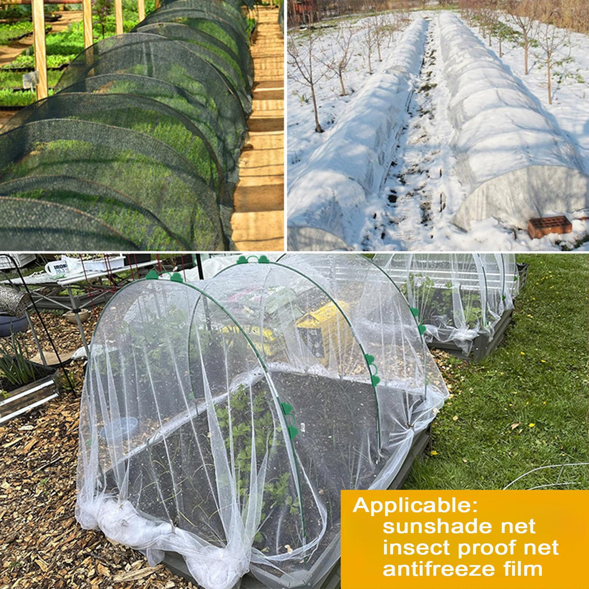 Garden Hoops for Raised Beds - Rust-Free Fiberglass Garden Hoops Support