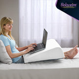 Bed Wedge Pillow for Sleeping with Memory Foam and Ultra Comfortable Topper - Wedge Pillow for Sleep Apnea, Acid Reflux Relief, Gerd, After Surgery and Back Pain Relief (White)