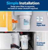 GE MWF Refrigerator Water Filter, Genuine Replacement Filter, Certified to Reduce Lead, Sulfur, and 50+ Other Impurities, Replace Every 6 Months for Best Results, Pack of 1