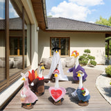 SilTriangle 16 Set Holiday Porch Goose Outfits All Seasons Bundle for Summer Hawaiian 4th of July Halloween Christmas St. Patrick Easter Valentine Concrete Porch Goose Clothes for Patio Yard Lawn