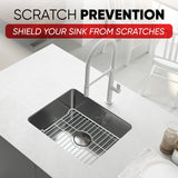 Better Houseware Sink Protectors for Kitchen Sink, Protective Metal Grid, 18.1x12.3x1 inches, White Kitchen Sink Mat to Shield Sink Base from Scratches, Rust-Resistant Coating, L