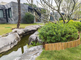 HTWNK Bamboo 2 Pack Short Fence Outdoor Landscape Edging Flexible Decorative Border 7.8'' H x 47'' L