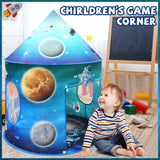 Kaivee Space World Play Tent Pop Up Kids Indoor Sensory Playhouse Children Foldable Kids Tent for Boys Girls Toddler as 3 4 5 6 7 Years Gift as Birthday Christmas Toys