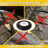 4.80/4.00-8 Wheelbarrow Tire Flat Free, 16'' Tire and Wheel 330LB Load Capacity, with 5/8" & 3/4" Bearings, 3''-4''-6''-7'' Adjustable Hub for Garden Cart, Hand Truck, Trolley, Wagon, 2 Pack
