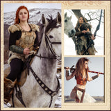 Berenlu 3 PCS Renaissance Accessories, Viking Renaissance Belt Medieval Vintage Belt Pouch and Leather Bracers, Enhance Your Halloween Renaissance Cosplay with Medieval Accessories (Brown)