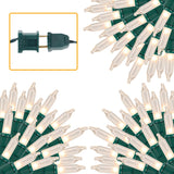 3 Sets Christmas Lights, 150 Count 33 FT Each Mini String Lights, Clear Green Wire Fairy Light, 120V UL Certified Connectable Xmas Tree Light for Holiday Patio Party Outdoor Decoration, Warm White