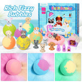 Bath Bombs for Kids with Toys Inside for Girls Boys, 12 Pack Kids Bath Bombs with Surprise Dog Pretend Playset, Handmade Bubble Bath Fizzies Birthday Christmas Gift Set