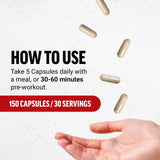 Force Factor L-Arginine Nitric Oxide Supplement with BioPerine to Help Build Muscle and Support Stronger Blood Flow, Circulation, Nutrient Delivery, and Pumps, L-Arginine 3000mg, 3g, 150 Capsules