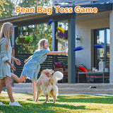 32 Pcs Outdoor Games Potato Sack Race Bags for Kids Adults, Bean Bag Toss Game, 3 Legged Race Bands, Egg Spoon Relay Race Game, Carnival Outside Yard Lawn Games for Easter Christmas Birthday Party