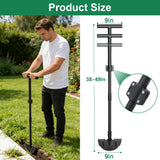 LLARGUEST Edger Lawn Tool, 49 Inch Long Handle Garden Edge with Saw Tooth Blade for Landscaping, Garden,Yard, Camping Heavy Duty Half Moon Edge with T-Grip,Garden Edging Tool