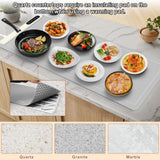 FYY Extra Large Warming Mat for Food - Rapid and Full Surface Heating, 6 Temp Settings, 6H Timer, Rollable Portable Food Warming Mat for Gatherings, Parties, Keep Meal Warm (XX Large Size, Gray)