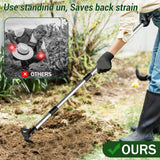 Ukiupop Weed Puller Tool with Long Handle 2-in-1 Garden Hoe and Weed Rake