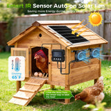 25W Smart Solar Fan for Chicken Coop, Solar Powered Fan for Dog Shed Garage