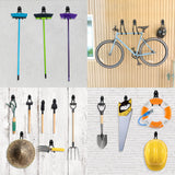 HUPBIPY 12 Pack Garage Hooks Heavy Duty Utility Steel with Anti-Slip Coating Wall Mount Storage Organizer for Hanging Power and Garden Tools, Ladders, Hose, Bikes, Ropes, Bulk Items, and More