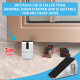 AIMAXINKE Strongest Adjustable Spring Loaded Large Door Stopper - Heavy Duty Tall Door Stop Wedge Door Stoppers for Bottom of Doors,Tall up to 3 in Doorstop Stainless steels Made Suits Any Heavy Gate