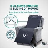 Lunderg Alternating Air Pressure Pad for Recliner Chair - Pressure Relief Cushion Topper for Recliner - Bed Sore Prevention - Includes Medical Grade Mattress Pad, Cover & Quiet Pump - Home or Hospital