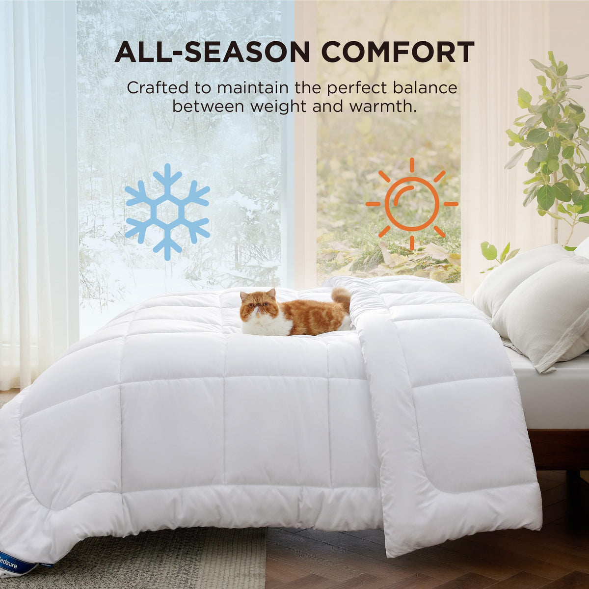 Bedsure Comforter Duvet Insert, Quilted Bedding Blanket, OEKO-TEX