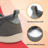 LeIsfIt Mens Slippers Wide House Shoes Adjustable Diabetic Shoes Arthritis Swollen House Slippers Indoor Outdoor Dark Grey Size 11
