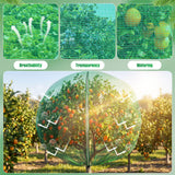 Ribbonlic 20W x 20L Ft Extra Large Fruit Tree Netting Cover with Zipper and Drawstring, Plant Protection Netting Insect Bird Barrier for Garden Cherry Trees Peach, Keep Birds Squirrels Cicadas Out