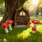 ChilArt Mushroom Fairy Door for Tree - Glow in The Dark Yard Art