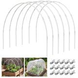 Greenhouse Garden Hoops for Raised Beds Plant Cover Netting, 36pcs PVC Adjustable Garden Hoop with 20 Clips for Shade Cloth Net, Rust-Free Green House Hoops Grow Tunnel Plant Hoop Support DIY Frame