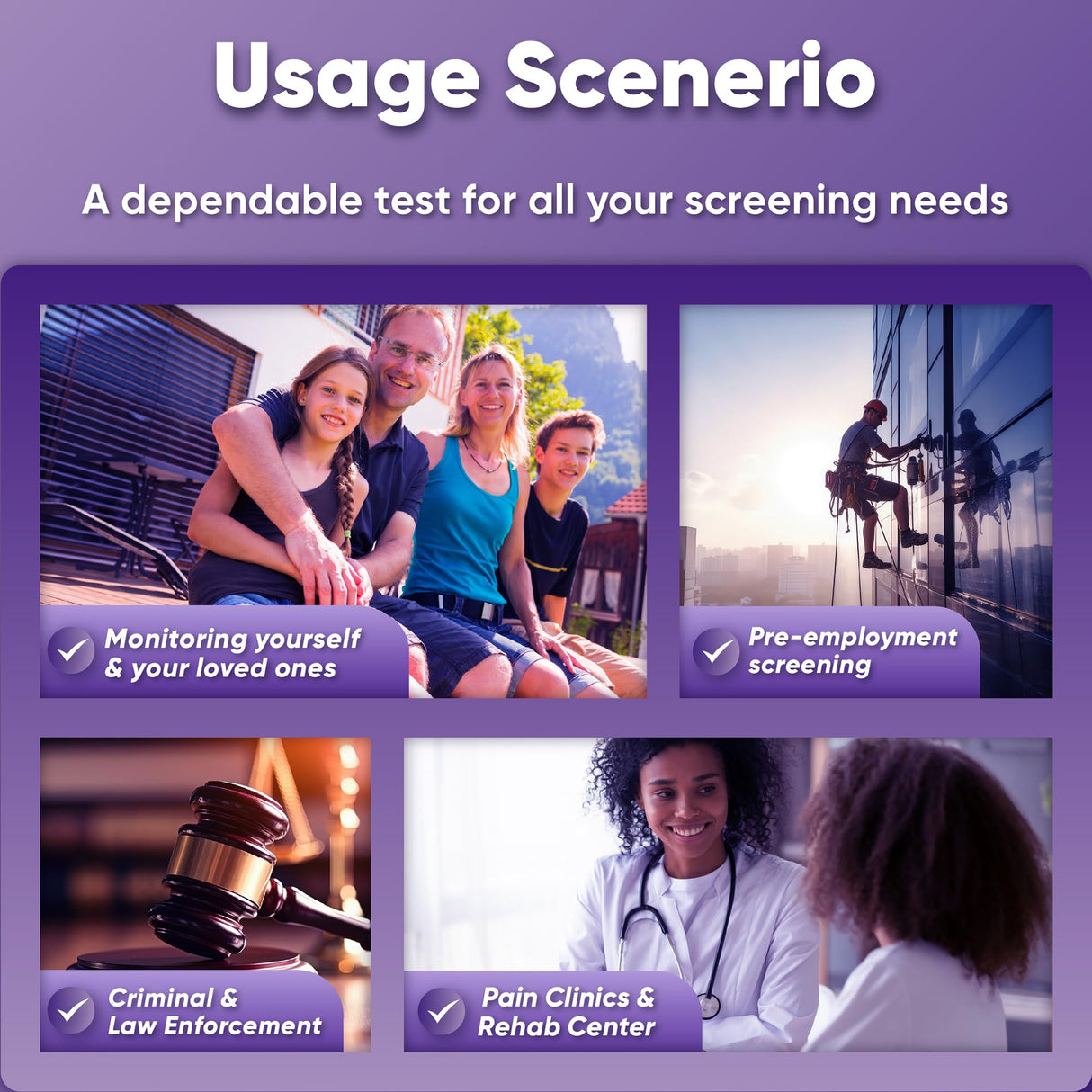 Prime Screen Multi-Panel Urine Test - Testing for THC, Nicotine (COT), Alcohol Test (EtG) -[5 Pack]