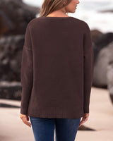 BTFBM Trendy Winter Sweater Christmas Sweater Long Sleeve Loose Fit Maternity Sweater Pullover Jumper Tops(Coffee,Medium)