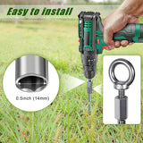 Insaga 30'' Ground Anchors Screw in Heavy Duty 12mm Solid Steel, 3" Spiral Blade with Smooth Edges, Fully Welded Design for Mobile Home, Shed, Trampoline, Swing Set, Carport, Earth, Tent, 4Pack
