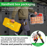 Twidec/230PCS Battery Cable Ends Kit AWG 8 6 4 2 1 1/0 2/0 Heavy Duty Copper Lugs Cable Wire Lugs,Copper Ring Terminals Connectors with Heat Shrink Tube and Hydraulic Crimping Tool With 9 Die