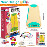 Arts and Crafts for Kids Ages 8-12,Friendship Bracelet Making Kit for Girl,Kids Jewelry Making Kit with 28 Pre-Cut Threads,Christmas Birthday Gifts for Ages 6 7 8 9 10 11 12 Year Old Cyan