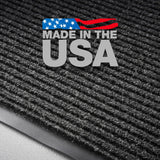 Consolidated Plastics Brush Dry Mat - Made in USA, Heavy-Duty Commercial DoorRug for Indoor/Outdoor Entryways, Non-Slip Backing for High-Traffic Areas (3' W x 5' L, Charcoal)