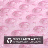 YINENN Bath and Shower Safety Mats 40x16 inch, Non Slip with Suction Cups for Bathroom Stall and Tub Floor, Extra Large and Machine Washable, Drain Holes Keep Bathtub Clean, Light Pink