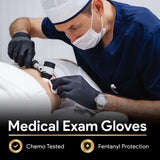 FifthPulse 6 Mil Black Nitrile Gloves Large, 200 Count Heavy-Duty Disposable Gloves for Mechanics, Food Prep, and Medical Use - Powder-Free, Latex-Free, Extra Thick & Puncture-Resistant Rubber Glove