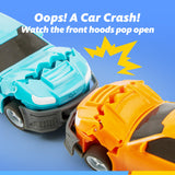 Kids Tow Truck Toys for 3 4 5 6 7 Years Old Boys, Toddler Car Toys, Large Truck with 2 Transformation Cars and Multi-Functional Trailer, Crane with Lights and Sounds, Christmas Birthday Gifts