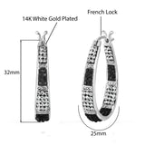 Savlano 14K Gold Plated Inside Out Crystal Hoop Earrings - Oval Shape Earrings for Women Comes with Gift Box