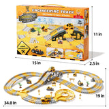 iHaHa Toddler Boy Toys 236 PCS Race Tracks Toys Gifts for 3 4 5 Year Old Boys Kids, 6 PCS Construction Car Toys Gifts for 2 3 4 5 Year Old Boys, Christmas Birthday Gifts Toys for 3 4 5 Year Old Boys
