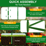 WAENLIR 3 Pack Tomato Cages for Garden, Up to 51 Inch Tomato Trellis for Raised Garden Bed, Plant Stakes for Pots, Durable Tomato Plant Support Garden Stakes for Climbing Plants