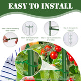 6-Pack 48'' (4ft) Tomato Cages & Trellis – Outdoor Garden Adjustable Plant Support & Stakes for Home Gardeners, Raised Garden Beds & Patio, Supports Climbing Tomatoes, Vegetables & Flowers