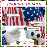 Soccer Porch Goose Outfits, Football Geese Duck Statues Clothes Art Decor