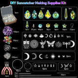 860 PCS DIY Suncatcher Kit Sun Catchers Making Supplies Arts and Crafts for Adults Hanging Prism Suncatcher Kits for Adults with Crystals Sun Catchers Indoor Window Garden Christmas Decor Wedding Home