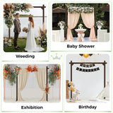 Babenest 7.38FT Square Wooden Wedding Arch Backdrop Stand for Party