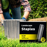 HongWay 120 Pack Landscape Staples, 6 Inch Garden Stakes Galvanized Steel