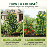 Heavy Duty 50"x17" Adjustable A-Frame Trellis for Climbing Plants Outdoor, Metal Rust-Proof Garden Trellis, Dense Grid Climbing Frame Trellis for Raised Beds, Cucumber, Tomatoes Outdoor (1 Pack)