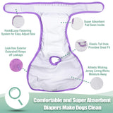 wegreeco Christmas Washable Reusable Premium Dog Diapers, XX-Large, Bright Color, for Female Dog, Pack of 3,Small Dog Puppy & Doggy Diapers Female,Dog Period Panties Diapers Female in Heat