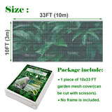 Garden Netting, Plant Covers 10x33Ft Net Ultra Fine Mesh Protection Netting for Vegetable Plants Fruits Flowers Crops Greenhouse Row Cover Raised Bed Barrier Screen Protection Net Cover (10x33ft)