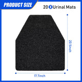 Nuanchu 20 Pack Urinal Mats for Men, Non-Slip Urinal Floor Mats for Commercial Use, Highly Absorbent, Bathroom Floor Pads for Men's Restroom (Black)