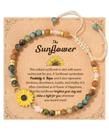 Tarsus Sunflower Gifts for Women, Inspirational Bracelet for Women Sunflower Bracelets Jewelry Gifts for Teen Teenage Birthday Christmas Stocking Stuffers