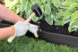 Master Mark Landscape Edging Coil, 40 ft x 4 inch Tall Garden Edging Border for Lawn and Pathways, Terrace Board, Black, 10 Stakes