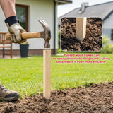 24Pcs Wooden Garden Stakes, 12in Pinewood Yard Stakes for Plant Support